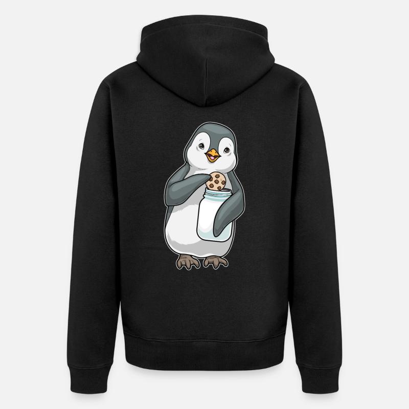 Biscuit pingouin - Veste à capuche bio Premium Unisexe - noir