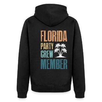 Équipe de fête en Floride - Veste à capuche bio Premium Unisexe - noir - Dos - Nico (187cm)