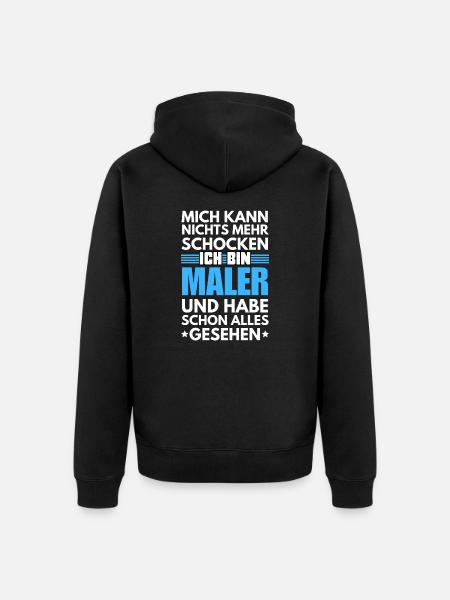 Non-shockable painter - Unisex Premium Organic Zip Hoodie - black
