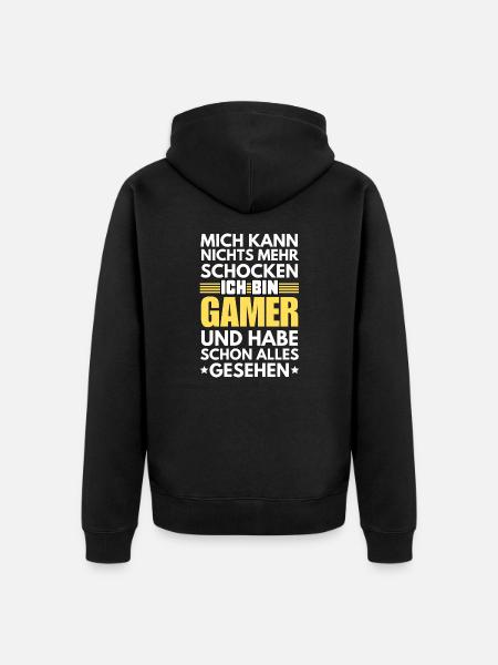 Non-shockable gamer - Unisex Premium Organic Zip Hoodie - black