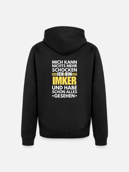 Non-shockable beekeeper - Unisex Premium Organic Zip Hoodie - black