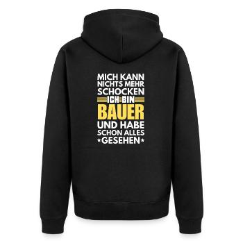 Non-shockable pawn - Unisex Premium Organic Zip Hoodie - black - Back - Nico (187cm)