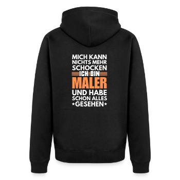 Peintre non choquable - Veste à capuche bio Premium Unisexe - noir - Dos - Nico (187cm)