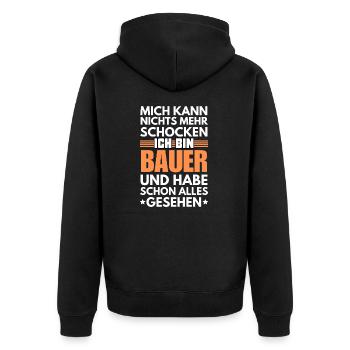 Non-shockable pawn - Unisex Premium Organic Zip Hoodie - black - Back - Nico (187cm)