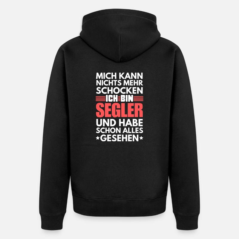 Marin non choquable - Veste à capuche bio Premium Unisexe - noir