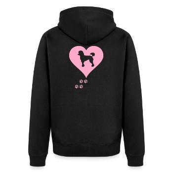 caniche - Veste à capuche bio Premium Unisexe - noir - Dos - Nico (187cm)