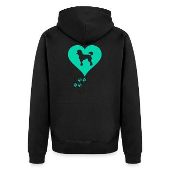 caniche - Veste à capuche bio Premium Unisexe - noir - Dos - Nico (187cm)