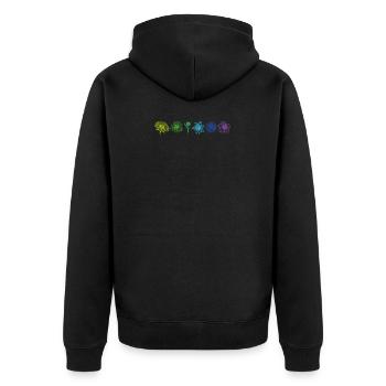 fleurs - Veste à capuche bio Premium Unisexe - noir - Dos - Nico (187cm)