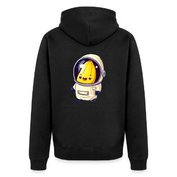 Astronaute Banana Cosmonaute - Veste à capuche bio Premium Unisexe - noir - Dos - Nico (187cm)