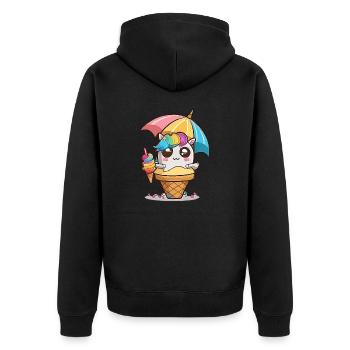 Licorne d’été - vos nouveaux vêtements préférés - Veste à capuche bio Premium Unisexe - noir - Dos - Nico (187cm)