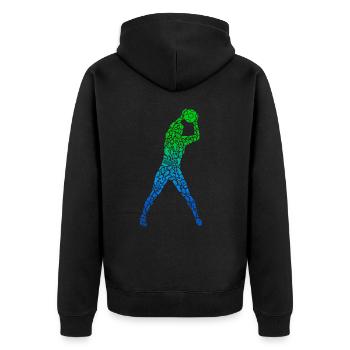 Gardien de but de football Gardien de but de football garçon - Veste à capuche bio Premium Unisexe - noir - Dos - Nico (187cm)