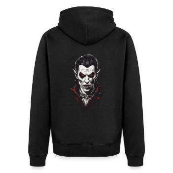 Vintage Vampire film d’horreur Halloween élégance - Veste à capuche bio Premium Unisexe - noir - Dos - Nico (187cm)