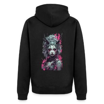 Démons gothiques Esthétique Occulte Streetwear - Veste à capuche bio Premium Unisexe - noir - Dos - Nico (187cm)