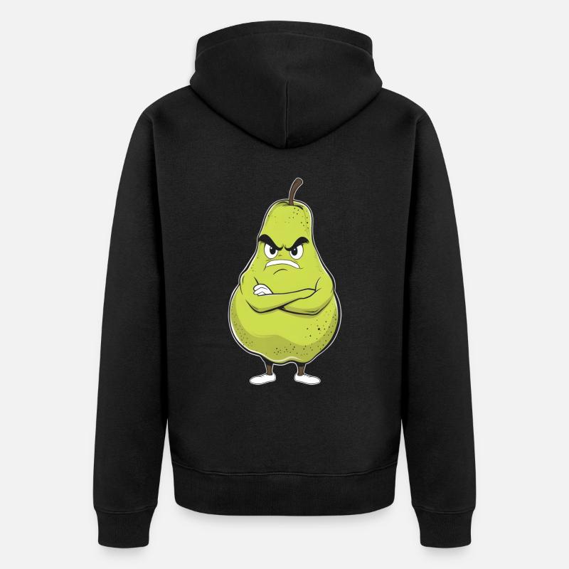 Birne - Unisex Premium Bio Zip Hoodie - Schwarz