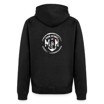 Marine Nationale - Veste à capuche bio Premium Unisexe - noir - Dos - Nico (187cm)