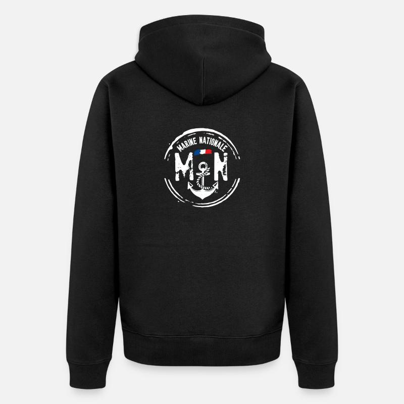 Marine Nationale - Veste à capuche bio Premium Unisexe - noir
