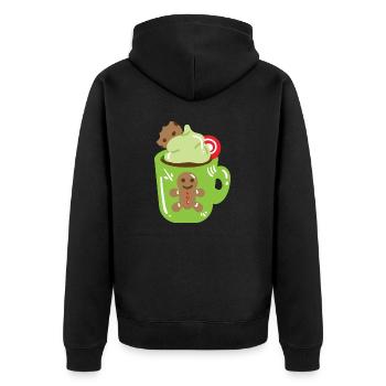 Mug de Noël - Veste à capuche bio Premium Unisexe - noir - Dos - Nico (187cm)