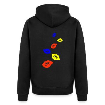 Symbole de lèvre - Veste à capuche bio Premium Unisexe - noir - Dos - Nico (187cm)