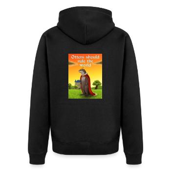 Les loutres devraient régner sur le monde - Veste à capuche bio Premium Unisexe - noir - Dos - Nico (187cm)