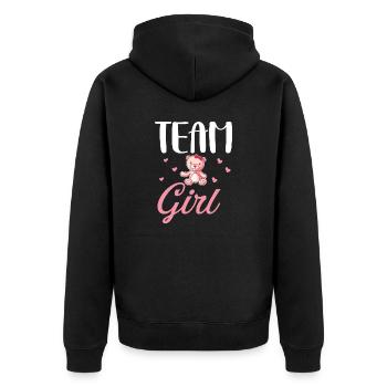 Team girl cadeau original baby shower - Veste à capuche bio Premium Unisexe - noir - Dos - Nico (187cm)