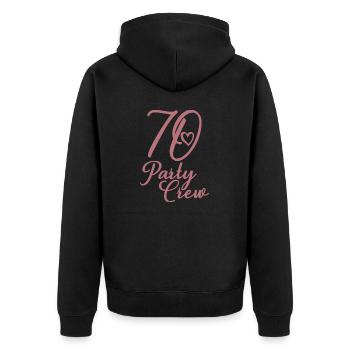 70 Party Crew 70th Birthday Party 70 Years Old - Unisex Premium Organic Zip Hoodie - black - Back - Nico (187cm)
