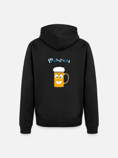 Massgruag/Bierkrug/Maßkrug V2 - Unisex Premium Bio Zip Hoodie - Schwarz