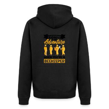Imkerei Imkerkurs Imkerverein Honig Biene Imker - Unisex Premium Bio Zip Hoodie - Schwarz - Hinten - Nico (187cm)