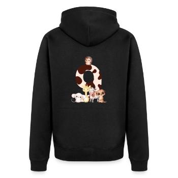 9th Anniversary - Ninth Anniversary Animals - Unisex Premium Organic Zip Hoodie - black - Back - Nico (187cm)