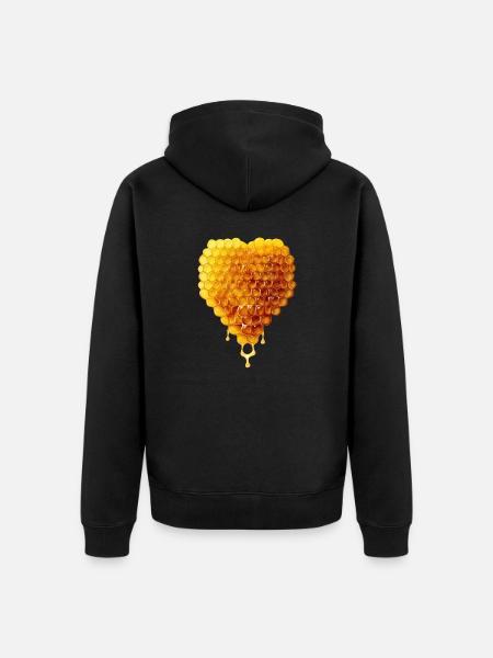 J’aime ... Miel - Veste à capuche bio Premium Unisexe - noir