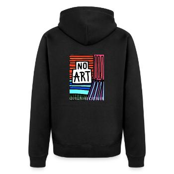 No Art Colonne - Veste à capuche bio Premium Unisexe - noir - Dos - Nico (187cm)