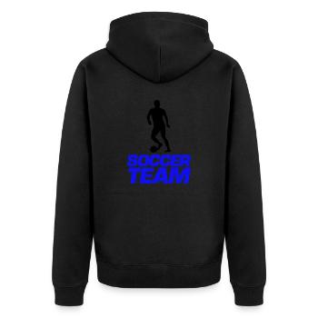 Équipe de football - Veste à capuche bio Premium Unisexe - noir - Dos - Nico (187cm)