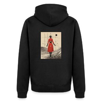 Snow blast collage - Unisex Premium Organic Zip Hoodie - black - Back - Nico (187cm)