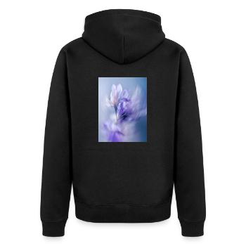 Poster ICM Flower 13 - Unisex Premium Bio Zip Hoodie - Schwarz - Hinten - Nico (187cm)