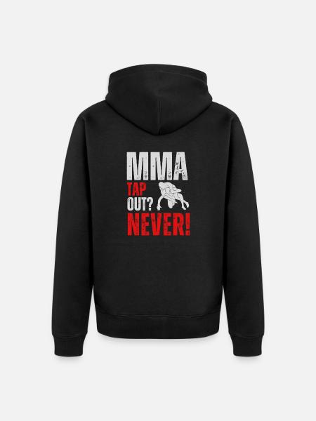 MMA Tap out? Never! - Unisex Premium Bio Zip Hoodie - Schwarz