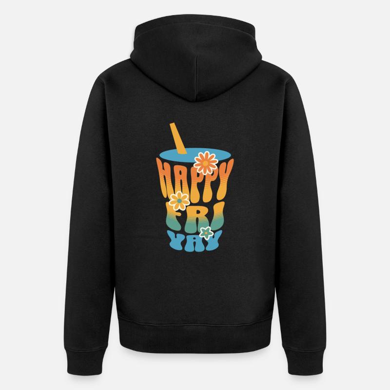 Humor Friday Lehrer-Wochenende - Unisex Premium Bio Zip Hoodie - Schwarz