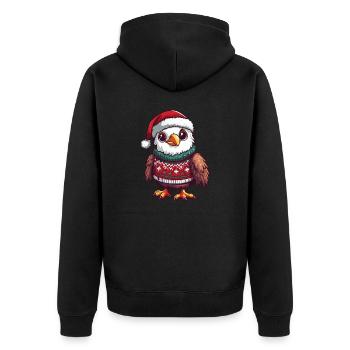 Noël de l’aigle - Veste à capuche bio Premium Unisexe - noir - Dos - Nico (187cm)