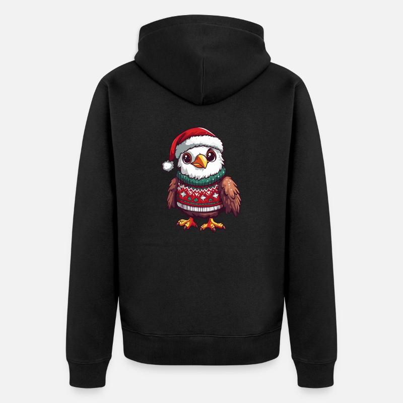 Noël de l’aigle - Veste à capuche bio Premium Unisexe - noir