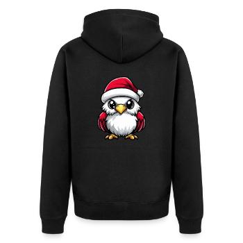Noël de l’aigle - Veste à capuche bio Premium Unisexe - noir - Dos - Nico (187cm)