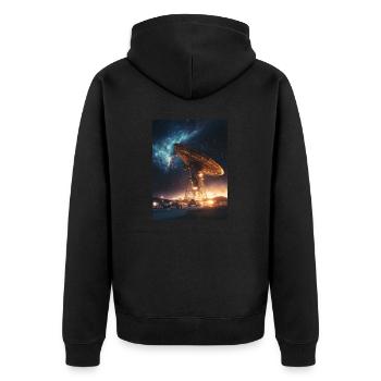 Perdu dans l’espace 1 4 - Veste à capuche bio Premium Unisexe - noir - Dos - Nico (187cm)