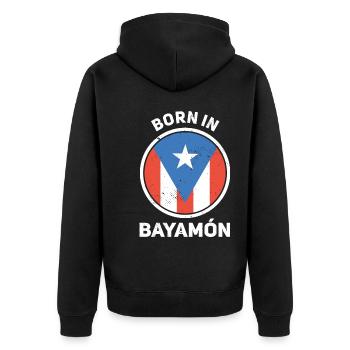 Porto Rico - Veste à capuche bio Premium Unisexe - noir - Dos - Nico (187cm)