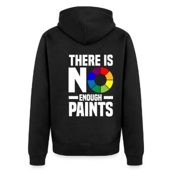 Acrylgießen Geschenke | Maler Kunst Leinwand Farbe - Unisex Premium Bio Zip Hoodie - Schwarz - Hinten - Nico (187cm)