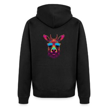 cadeau d’anniversaire alces droits des animaux drôles dictons - Veste à capuche bio Premium Unisexe - noir - Dos - Nico (187cm)