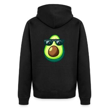 Avocat frais avec lunettes de soleil Tendance - Veste à capuche bio Premium Unisexe - noir - Dos - Nico (187cm)
