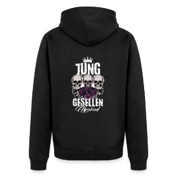 Enterrement de vie de garçon crâne jga - Veste à capuche bio Premium Unisexe - noir - Dos - Nico (187cm)