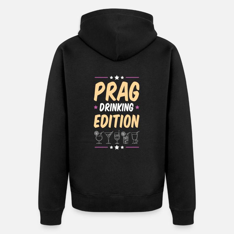 Soirée arrosée à Prague - Veste à capuche bio Premium Unisexe - noir