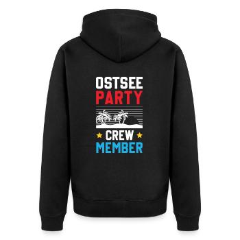 Équipage de la fête de la mer Baltique - Veste à capuche bio Premium Unisexe - noir - Dos - Nico (187cm)