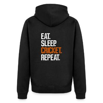 Manger dormir grillon répéter - Veste à capuche bio Premium Unisexe - noir - Dos - Nico (187cm)