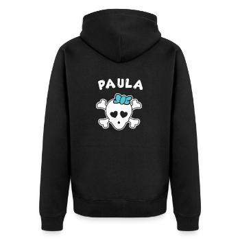 Pirate Paula Design for Girls and Women - Unisex Premium Organic Zip Hoodie - black - Back - Nico (187cm)