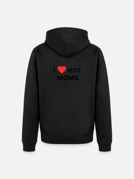 J’aime les mamans chaudes - Veste à capuche bio Premium Unisexe - noir