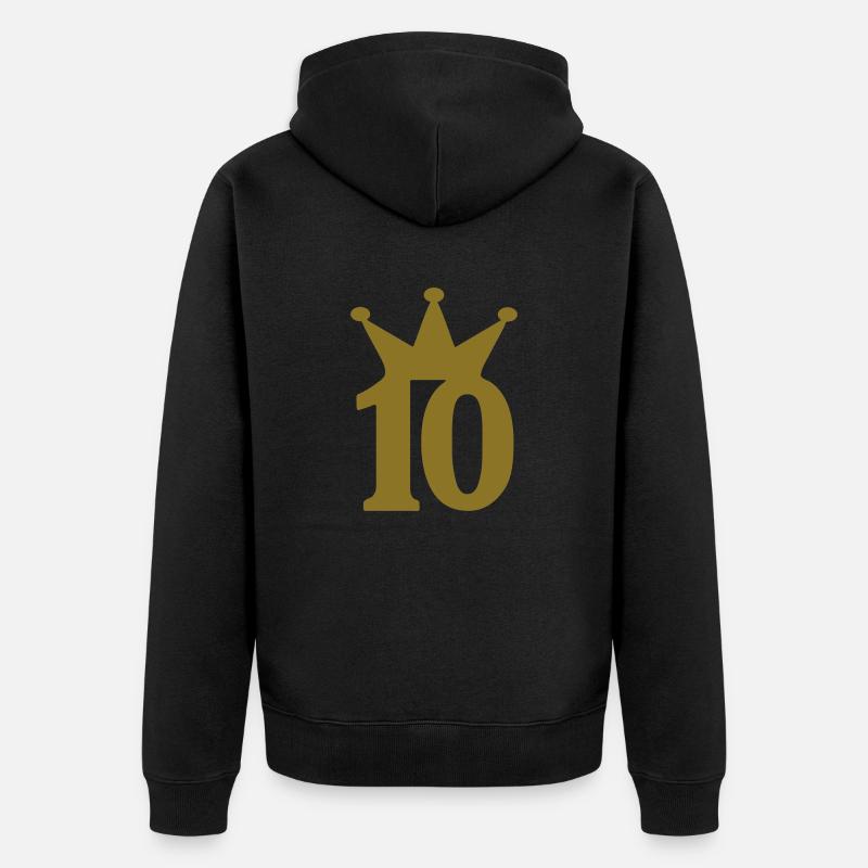 10 couronne c1w7 - Veste à capuche bio Premium Unisexe - noir